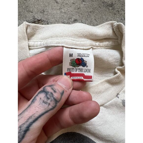 Vintage 90s Sonny Boy Williamson Blues Legend White Single Stitch Tee M Distress - Picture 4 of 8